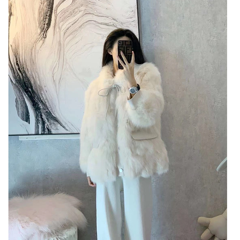 2020新款冬派克服女獭兔毛内胆可拆卸貉子毛领狐狸毛皮草短款外套