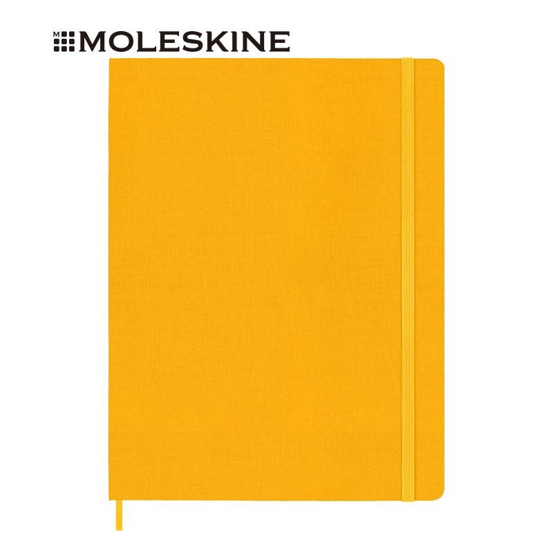 Moleskine意大利 經(jīng)典橙黃色硬面加大型橫間簡(jiǎn)約筆記本 辦公學(xué)習(xí)文具