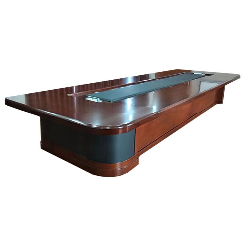 海邦 会议桌大型会议桌哈堡贴木皮油漆商务办公会议桌时尚会议台1400*3200*760